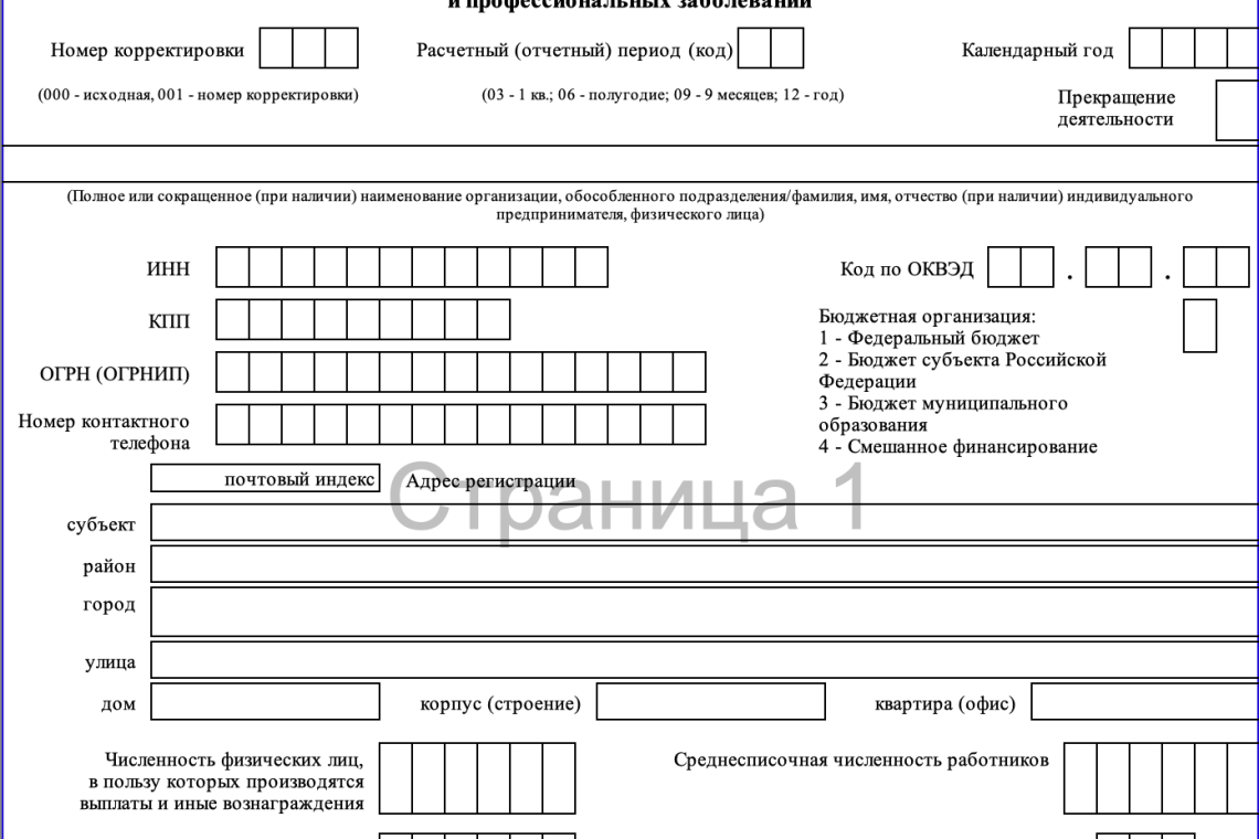 Утверждена новая форма 4 -ФСС