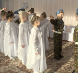 В детском саду «Радость» прошёл кадетский бал с участием воспитанников и приглашённых гостей